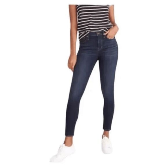 Madewell Mid-Rise Skinny Jeans Blue Blayton Wash Tencel Denim Edition 25 - Picture 1 of 8
